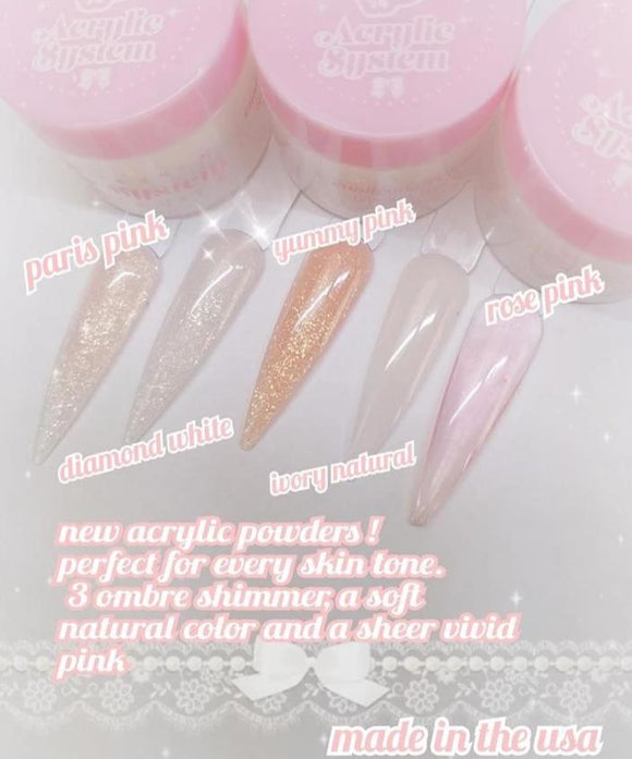 Yummy Pink Powder(glitter/shimmer ombre acrylic powder)