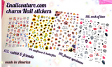 Charm Nail sticker, (flat & 3D Self-AdhesiveNail Decals Leaf Nail Art Stickers Colorful Mixed Nail Decorations) #101-200