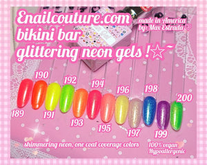 Bikini Bar Glitter Neon! Fun Gel Colours
